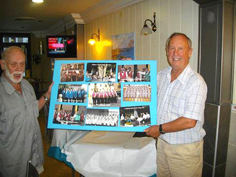 Presentation celebrating Roger's 50 years in barbershop